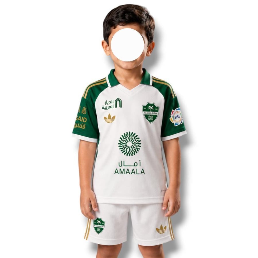 طقم الاهلي السعودي الابيض للاطفال 2027