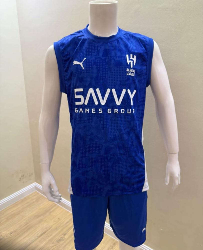 طقم تدريب الهلال الازرق كتف الجديد2026
