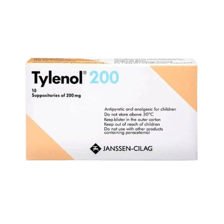 تحاميل تيلينول 200 ملجم 10