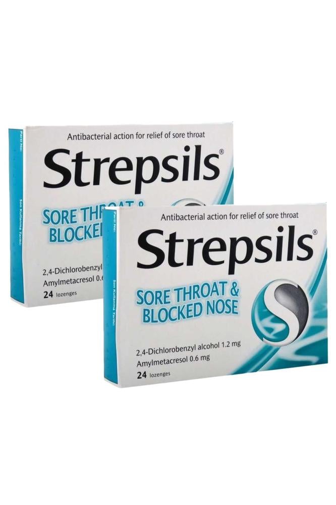 Strepsils Sore Throat Blocked Nose Menthol 24 Lozenge