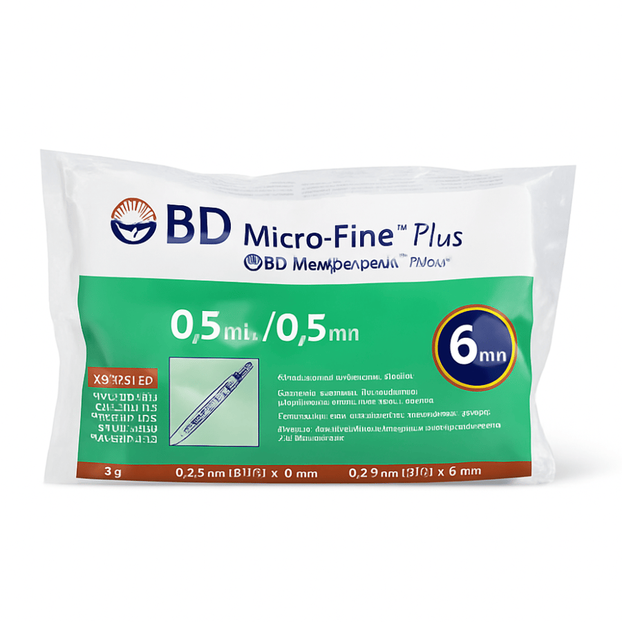 BD Microfine Plus 6mmx0.5ml Syringe 10pcs