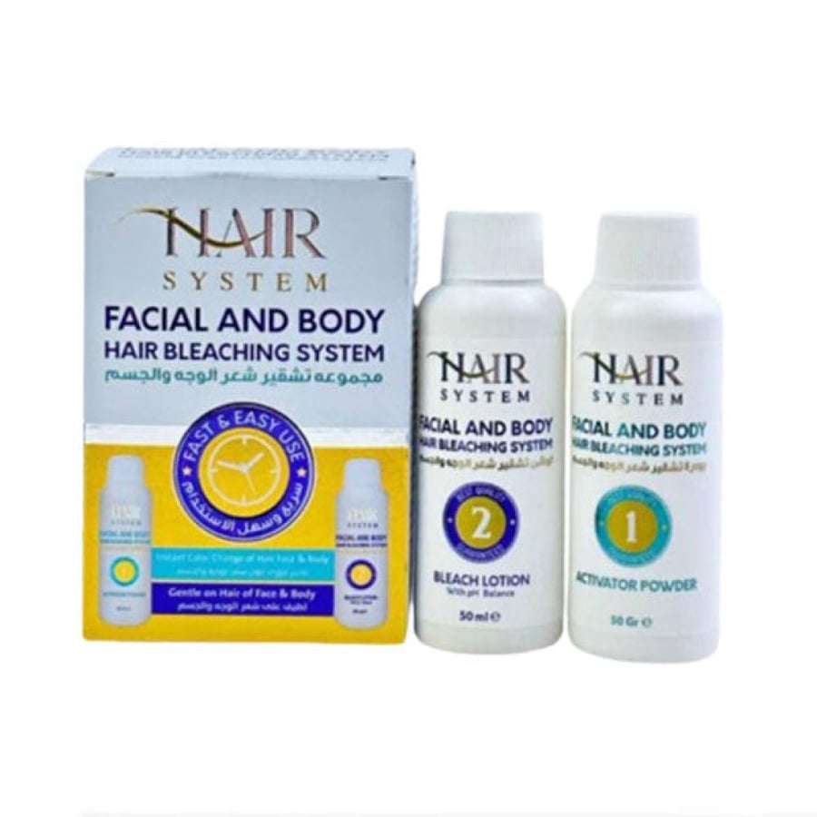 Hair System Facial And Body Hair Bleaching Kit 50Ml