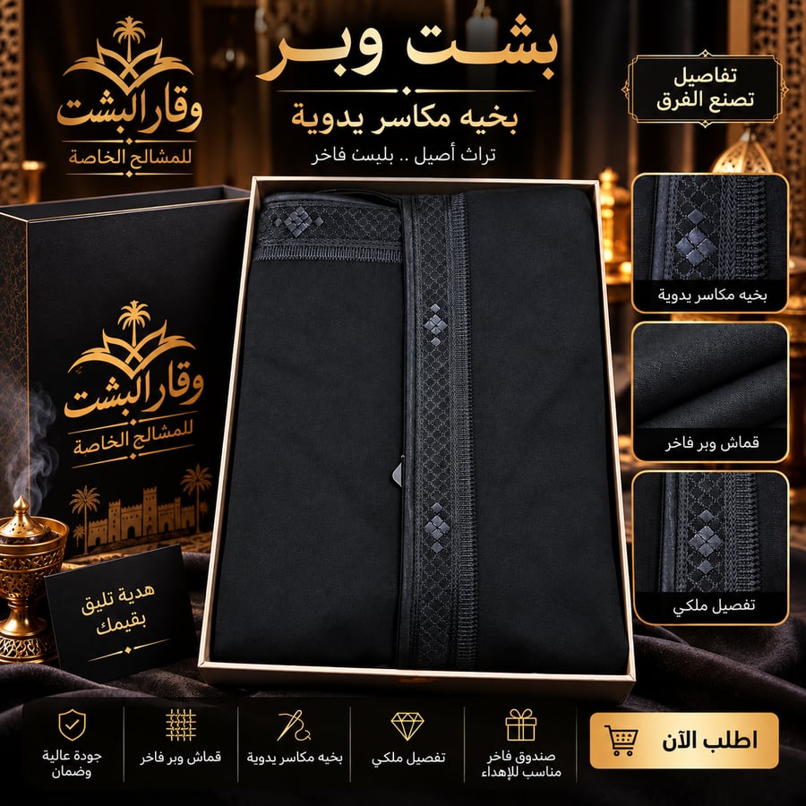 بشت شتوي وبر دقه بخيه الاسود