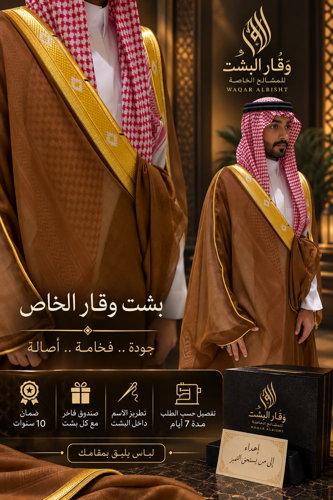 البشت الخاص دقه طابوق جميع الالوان