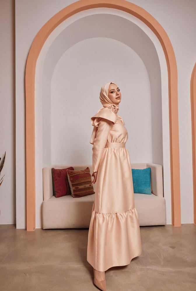 فستان نسائي – AL-TATARI  – بيج – 36 إلى 40 – صنع في تركيا