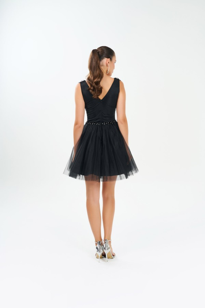 Tulle short dress - luxurious romantic look - 1 piece - BDM Exclusive - original Turkish