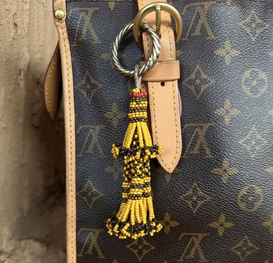 دلّاية قبيلة الكوتشي لون أصفر Kutchi Tribal Yellow Tassel