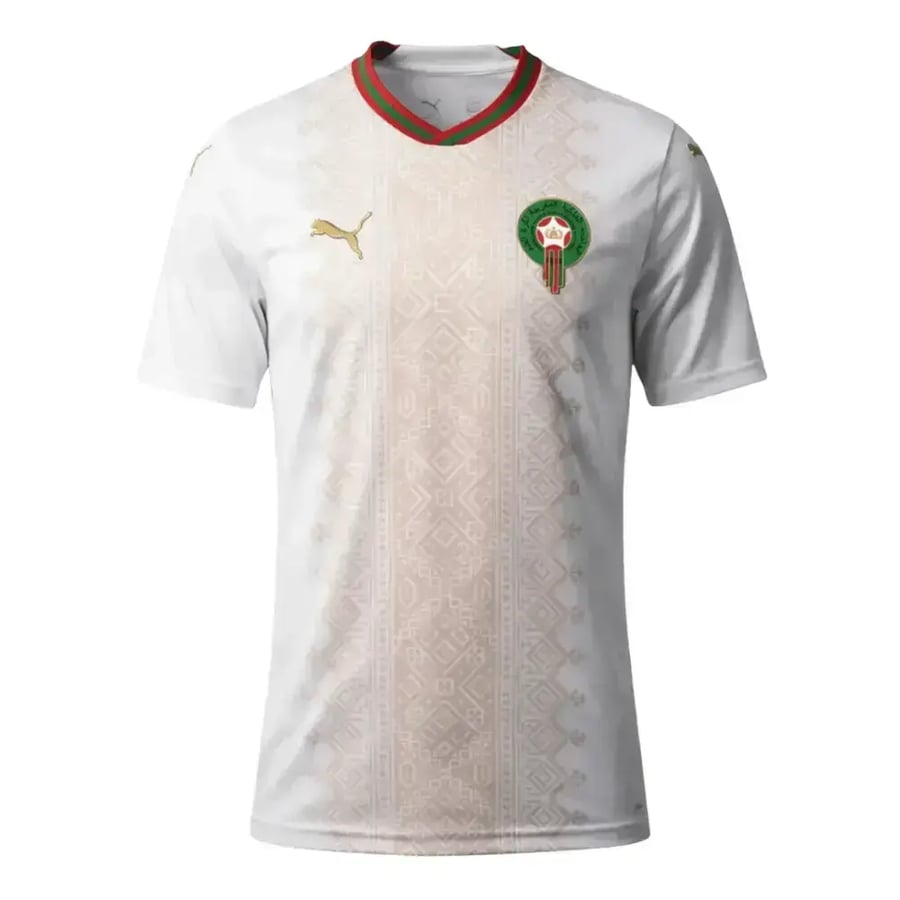 تيشيرت منتخب المغرب الأبيض الاحتياطي 2026-2027