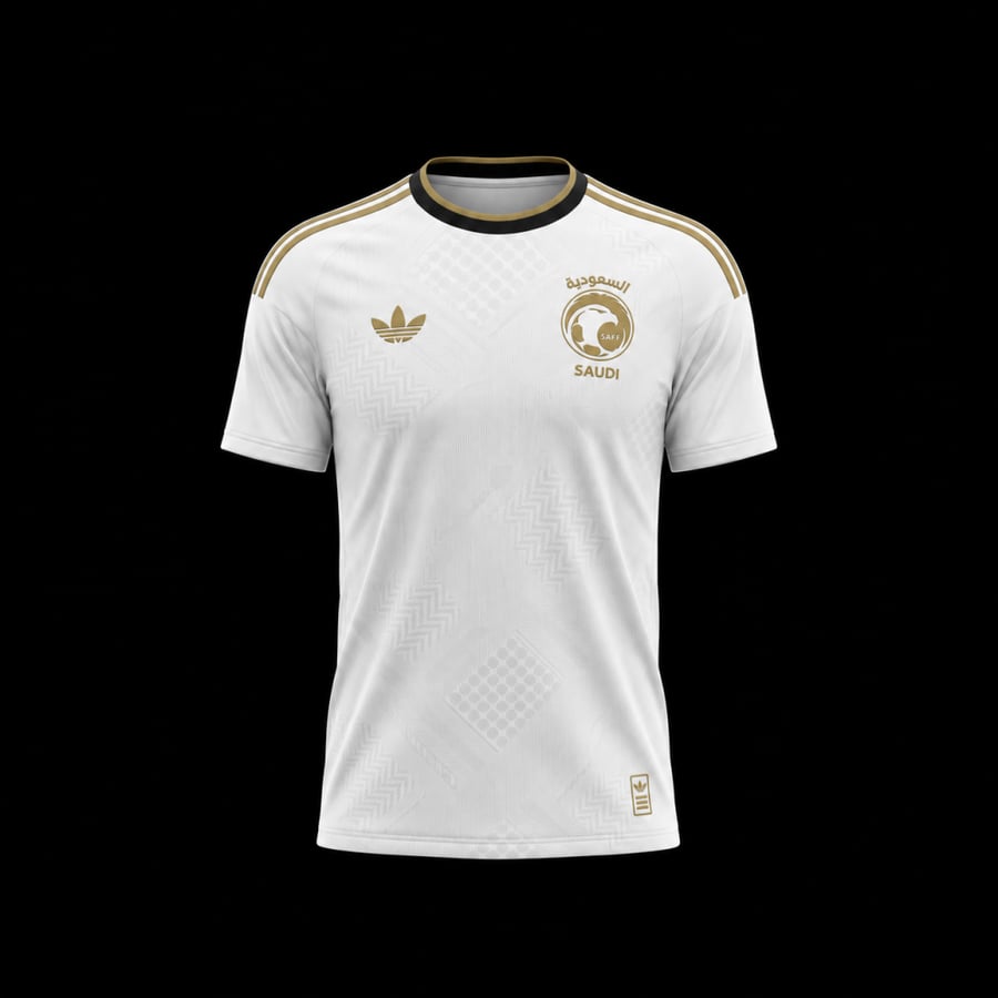 تيشيرت منتخب السعودية الأبيض الاحتياطي 2026