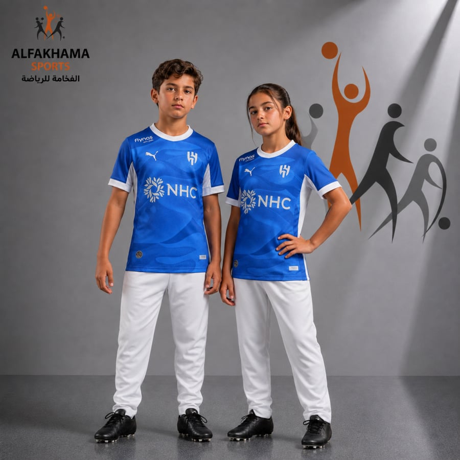 تيشيرت الهلال الأزرق للأطفال والشباب والبنات