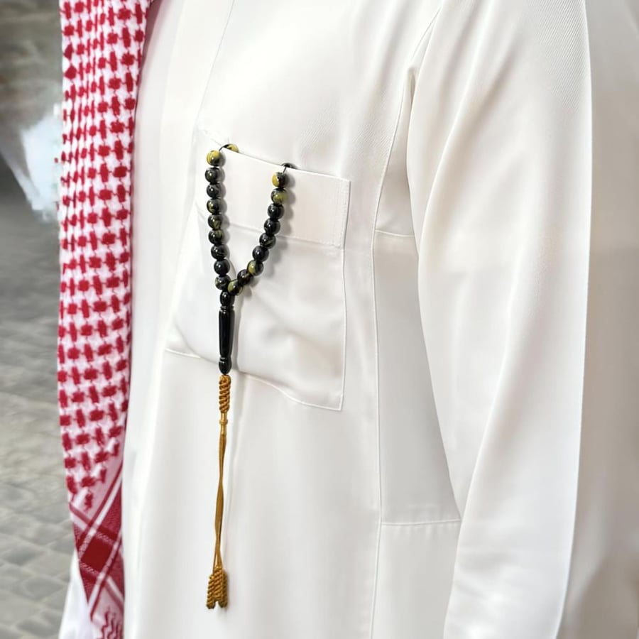 اسود معرق زعفراني شكة تفصال