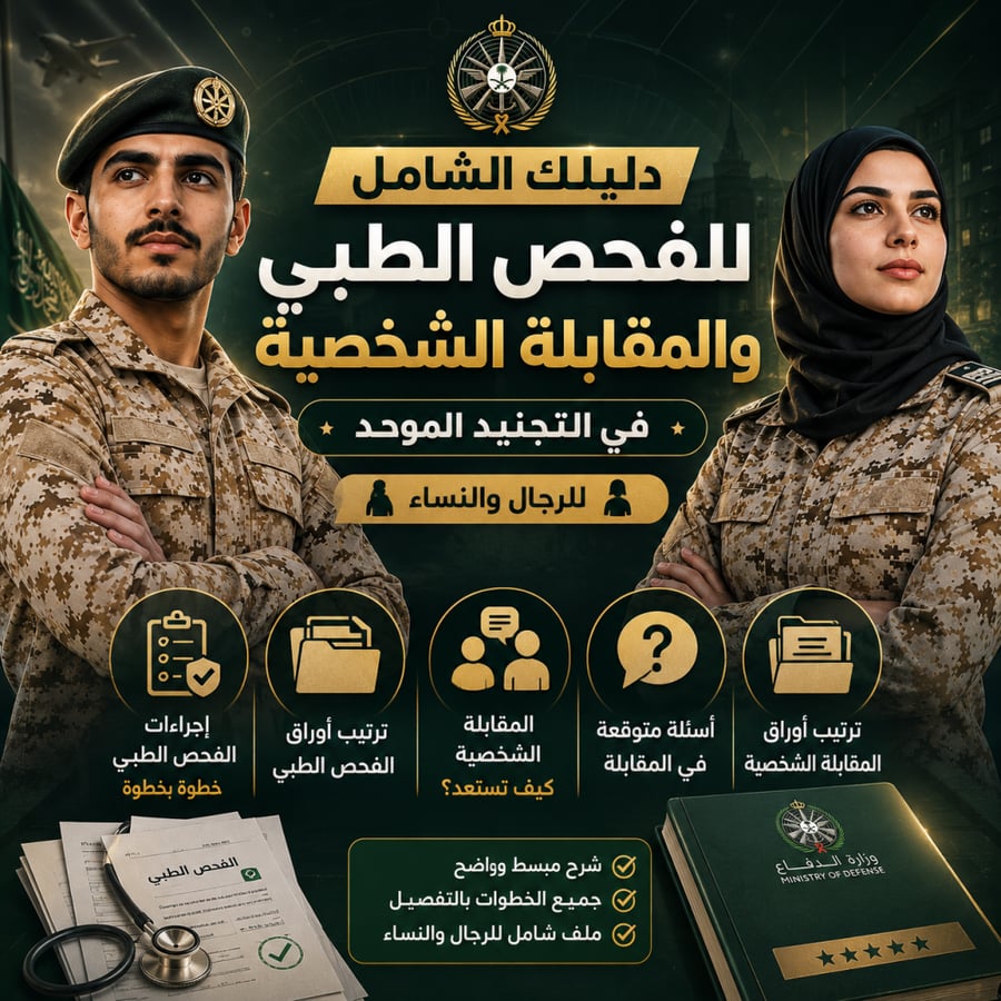 دليل الاستعداد للمقابلة الشخصية و الفحص الطبي - وزارة الدفاع