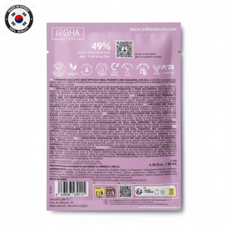 IROHA Nature Hydrating Aloe Vera Face Sheet Mask