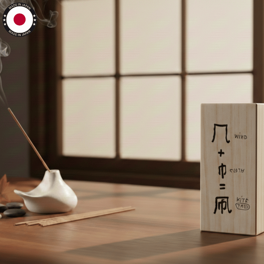Japanese Kanji Engraved Wood Stick Diffuser