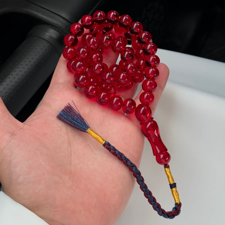 Saffron-colored rosary