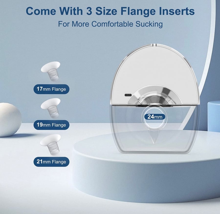 Electric single breast pump for milk extraction for breastfeeding