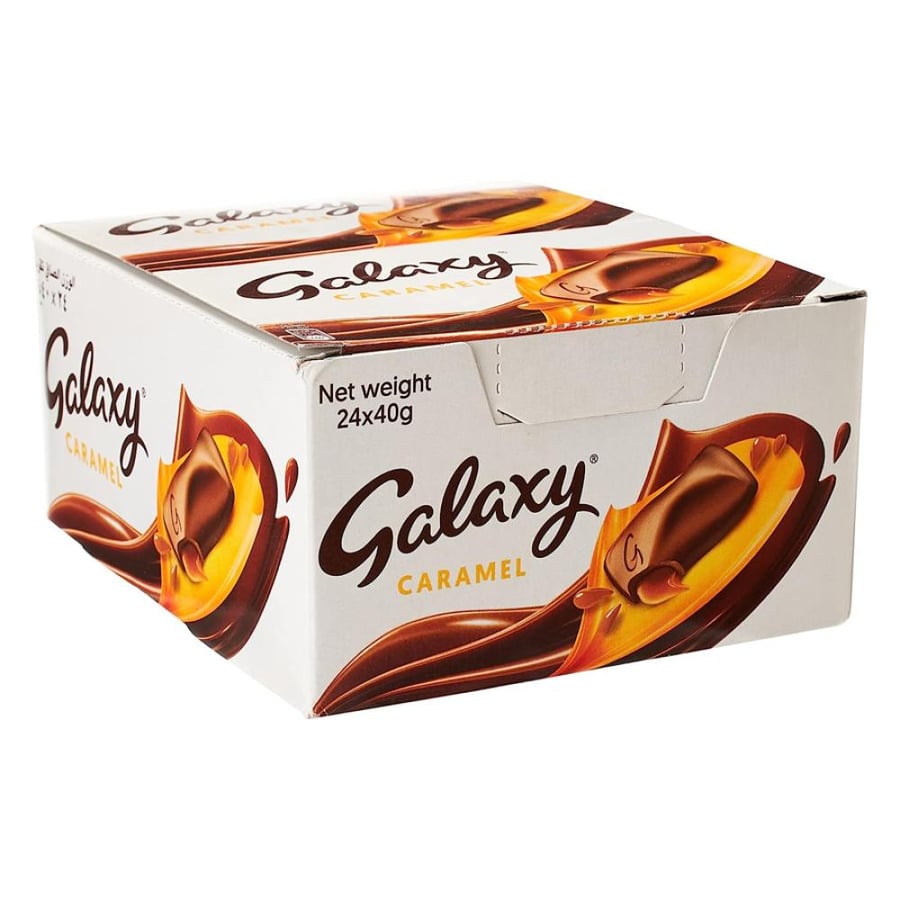 Galaxy chocolate box with caramel 40 grams 24 pieces
