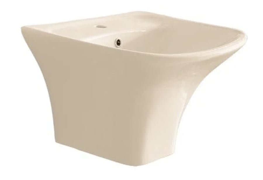 مغسلة بورسلينا دريم أبيض وبيج | Dream Porcelain Sink White & Beige