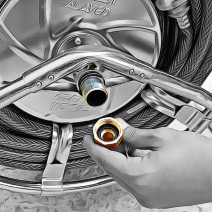 كونكتر بكرة زاوية 90° نحاس | Brass Connector 90° Angle Roller