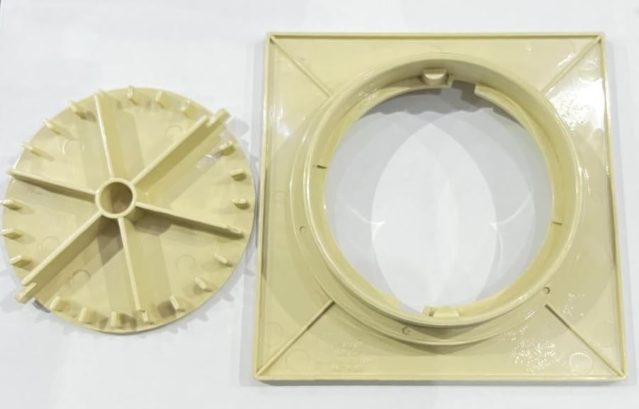 صفاية بلاستيك 15x15 سم بيج اسكوتلندي  Beige Plastic Drain iscotland 15x15 cm
