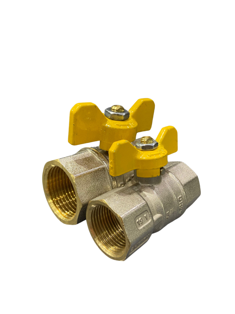 محبس فراشة أنثى نحاس جميع المقاسات | Butterfly Valve Female Brass, All Sizes