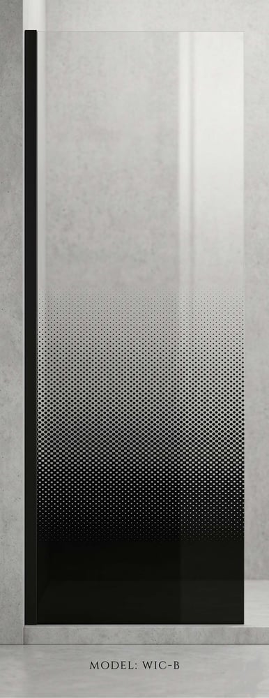 Glass separators - dotted black separator with black frame
