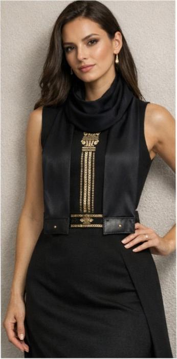BISO – Noir Silk Scarf
