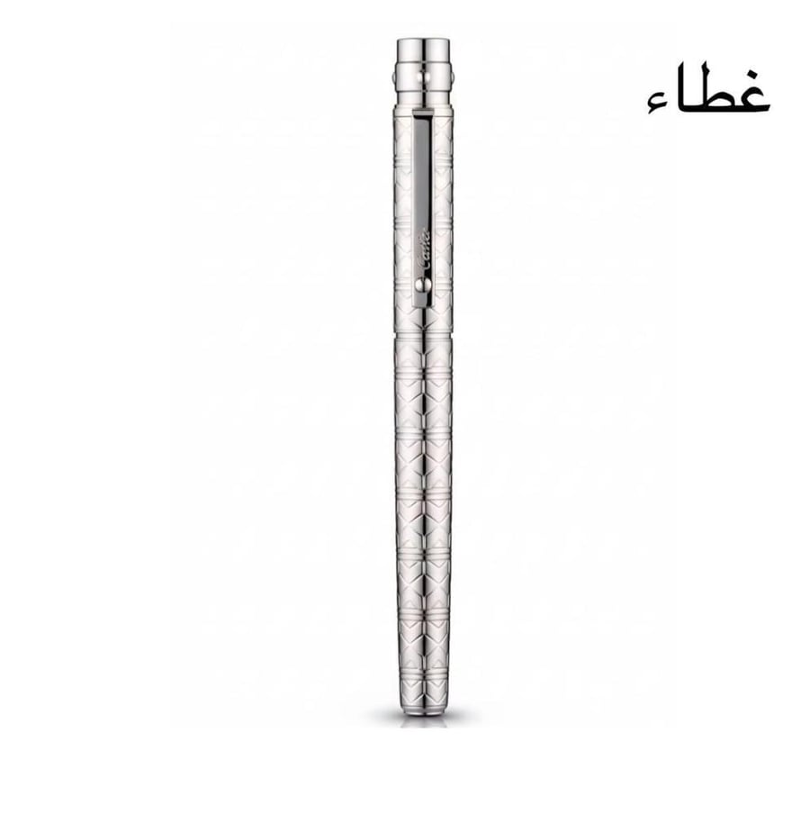 قلم كارتير سانتوس فضي منقوش