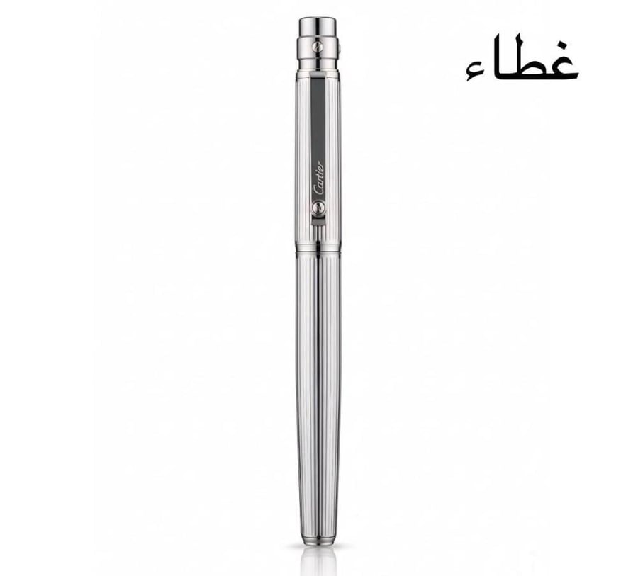 قلم كارتير سانتوس فضي مخطط