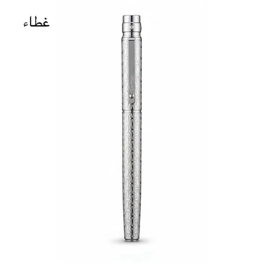 قلم كارتير سانتوس منقوش- فضي