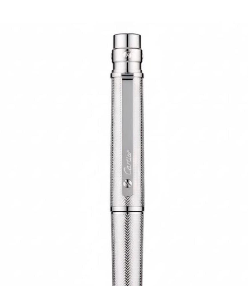 Cartier Santos silver engraved pen