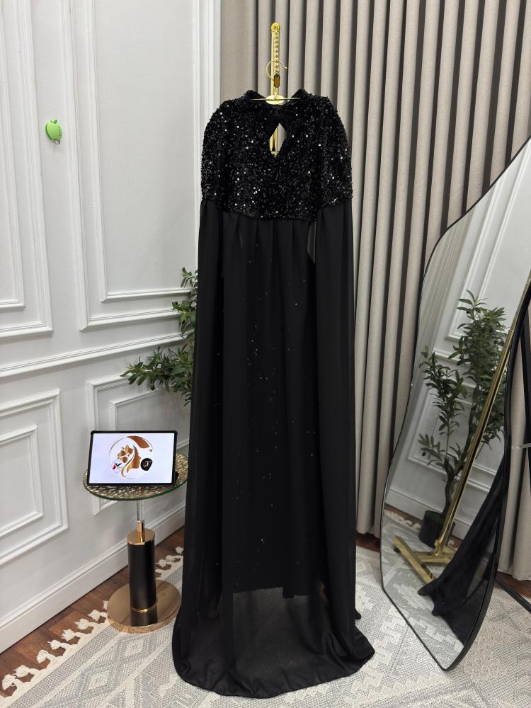فستان سهره  اسود حب السكر