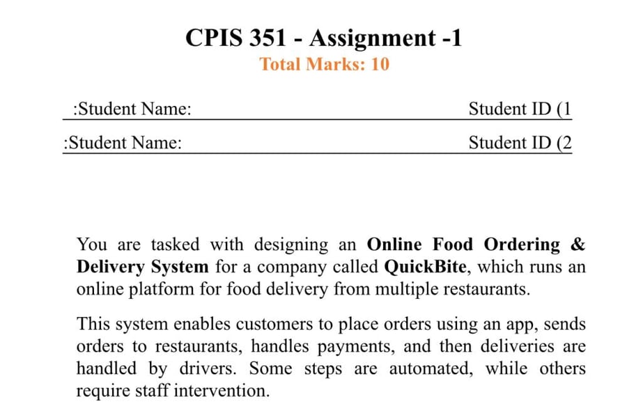 CPIS 351 - Assignment 1