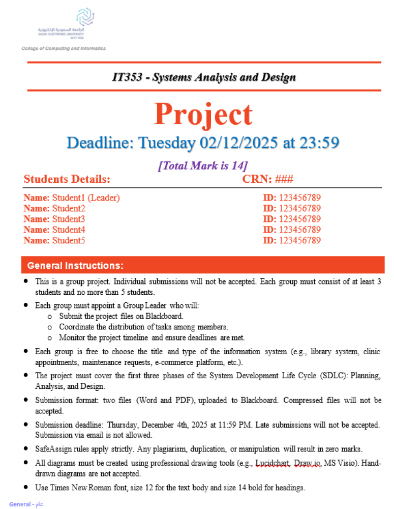 IT353 - DS361 - CS352