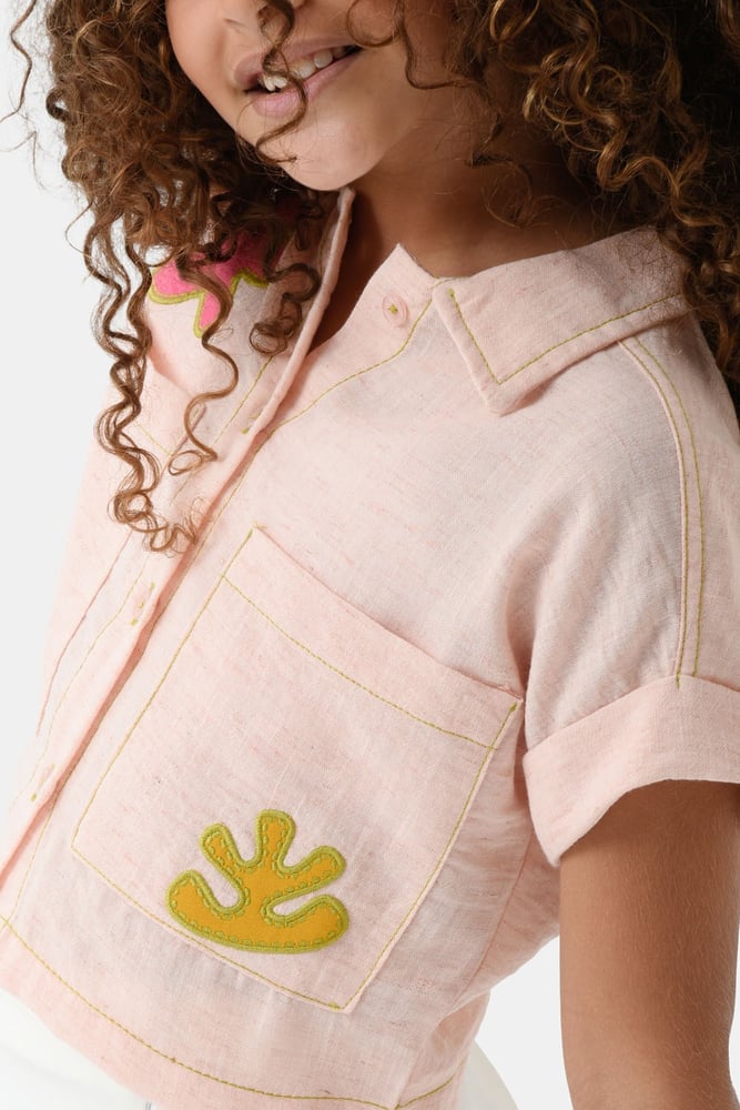 Girls' Simone Shirt, Wide Fit