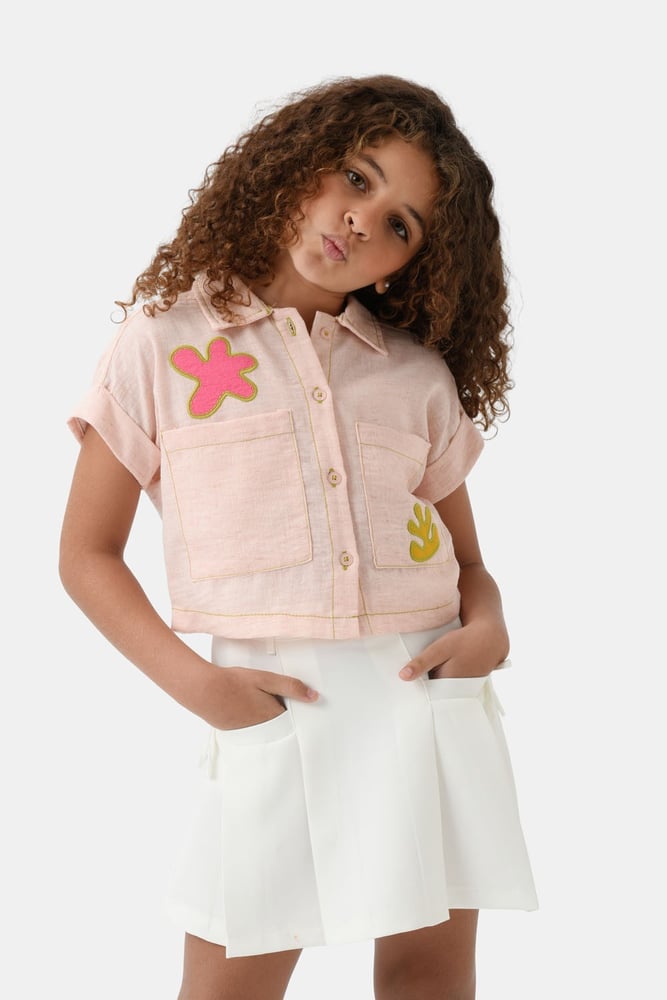 Girls' Simone Shirt, Wide Fit