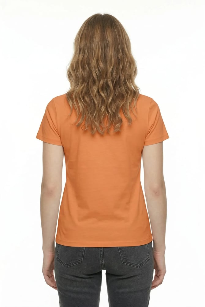 Women's basic orange t-shirt, regular fit