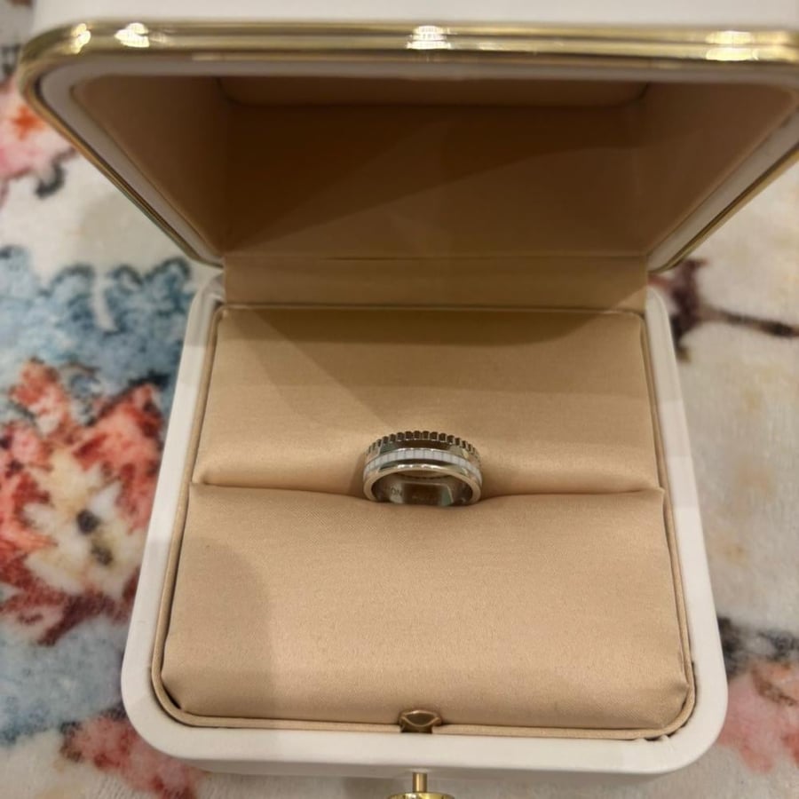 خاتم بوشرون ابيض مقاس55
