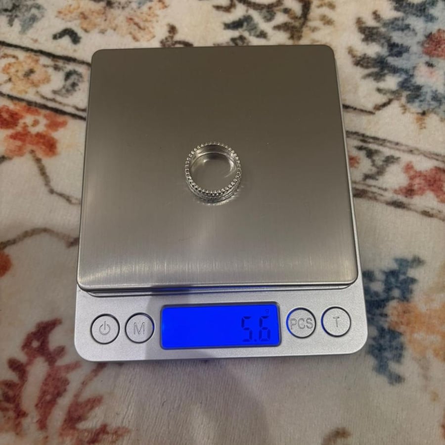 خاتم بوشرون ابيض مقاس55