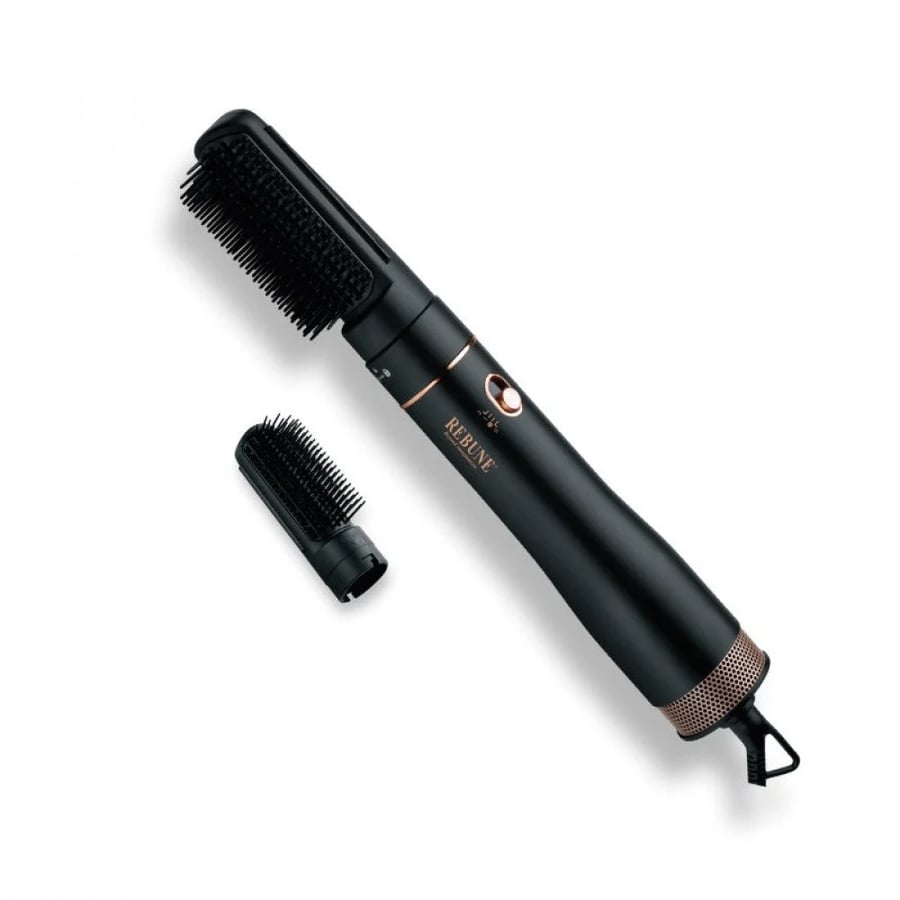 Rebon hair dryer, two brushes, 1200 watts, in black