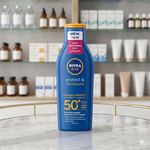 لوشن نيفيا صن بروتكت آند مويستشر - حماية عالية SPF 50+ وترطيب عميق