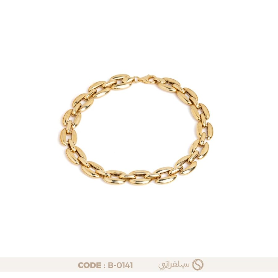 سوار فضه عيار 925 مطليه دهب (B-0141)