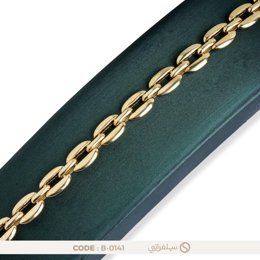 سوار فضه عيار 925 مطليه دهب (B-0141)