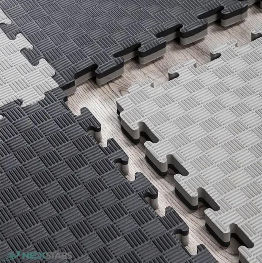 فرشة ارضيات تمارين الرياضية اسود ورمادي Gym floor mat black & gray
