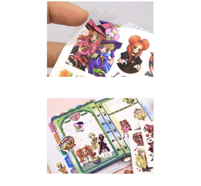 Set of sugar letter stickers