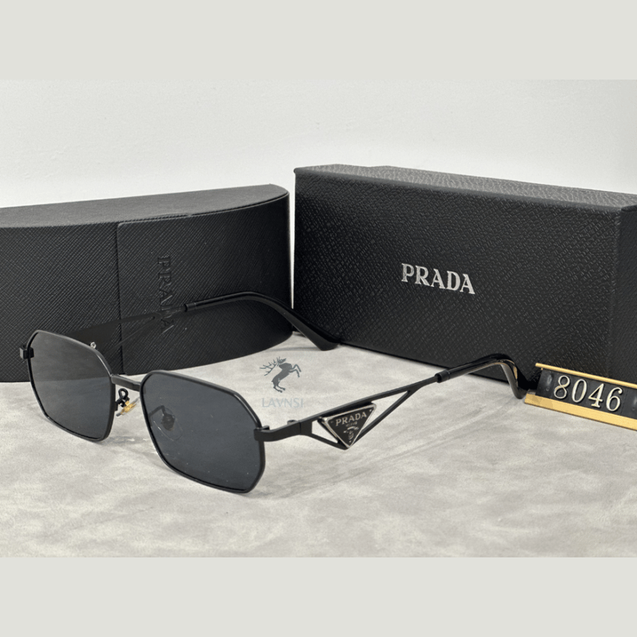 Prada glasses with black frame and black lenses