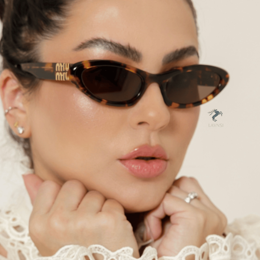 نظارة ميو ميو تايقر ولوقو ذهبي