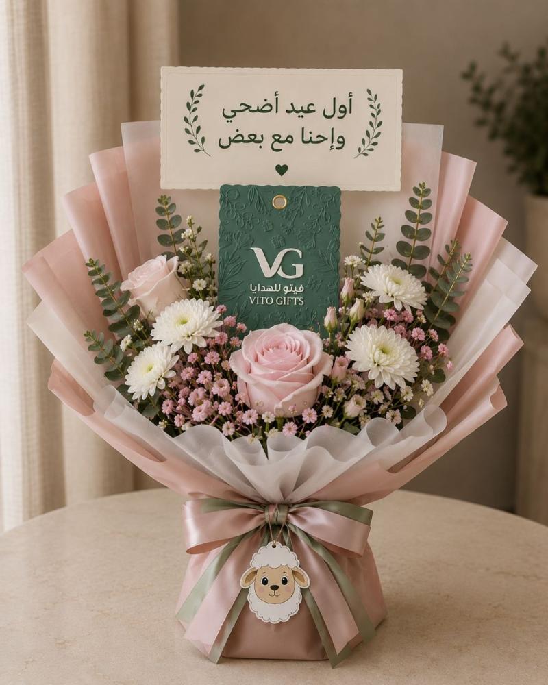 Bouquet for the first Eid together, pink - Eid al-Adha