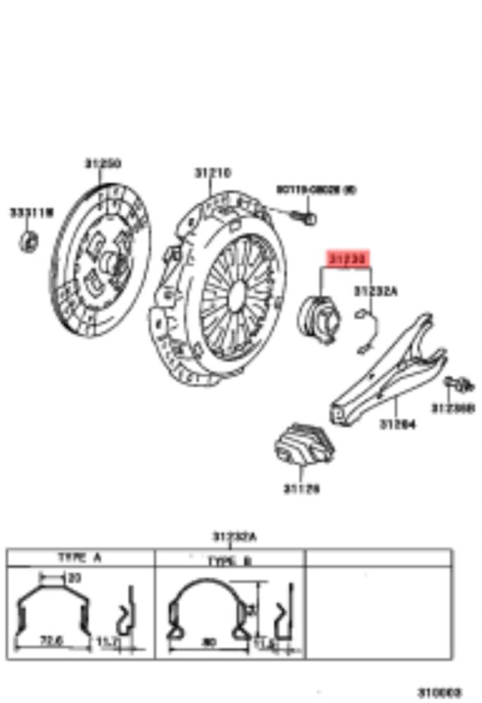 Clutch friction plate for Hilux gasoline 2016-2024