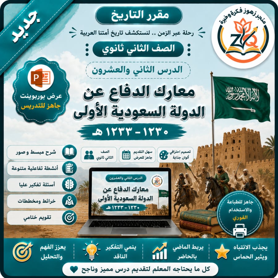 الدرس الثاني والعشرون-معارك الدفاع عن الدولة السعودية الاولى 2-الوحدة الثالثة-الفصل الدراسي الأول